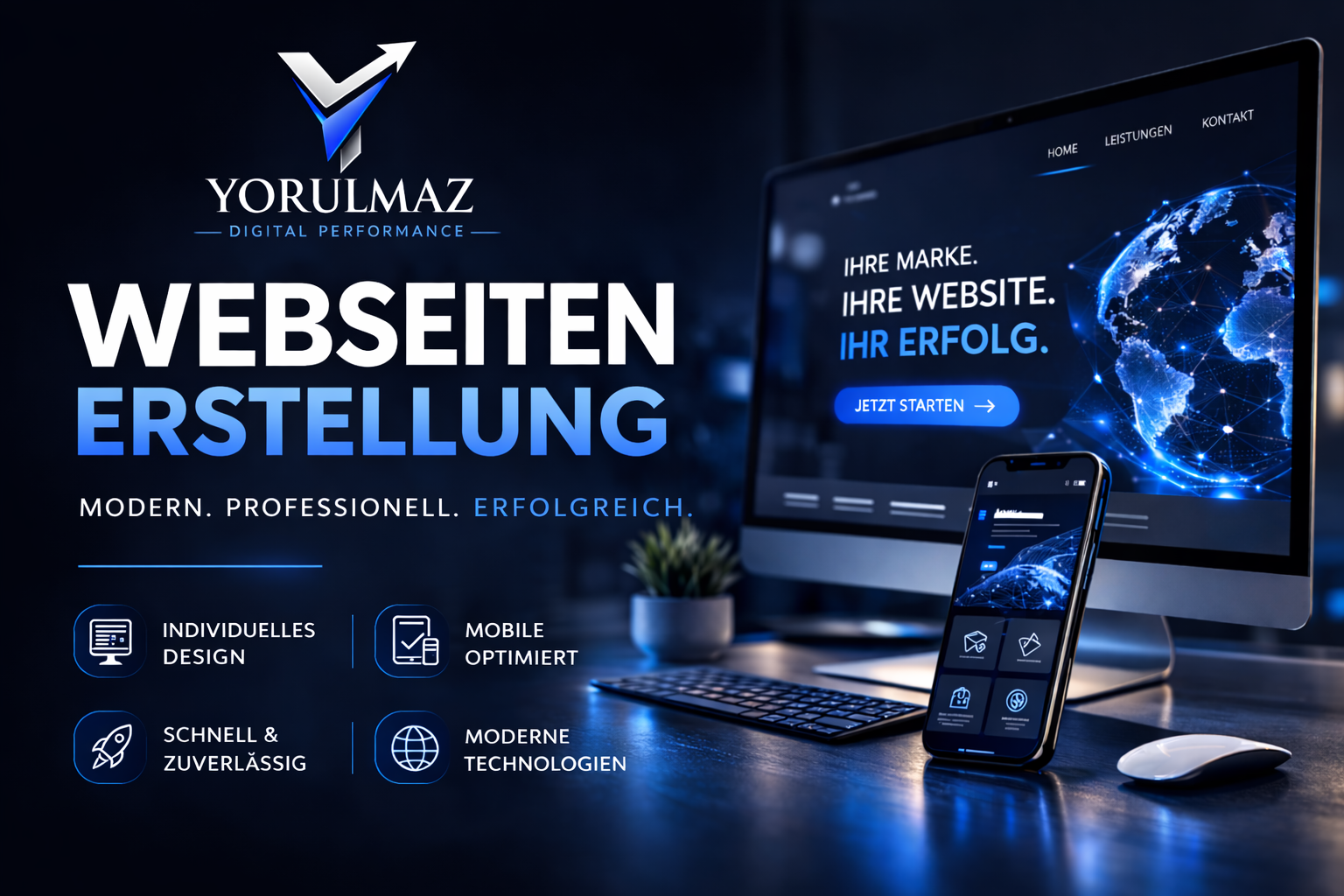 Professionelle Webseiten erstellen lassen für Unternehmen – modernes Webdesign, mobil optimiert und SEO-optimiert