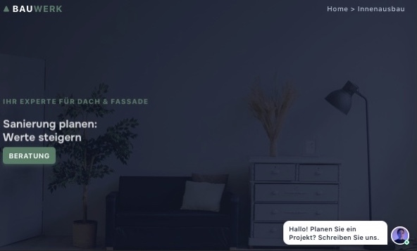 Handwerk und Sanierung – Website Referenz